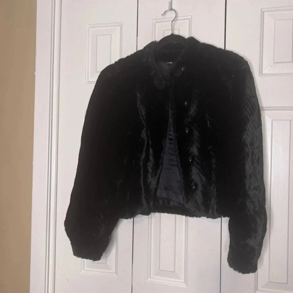Harry Casper Vintage Black Faux Fur Coat - Picture 2 of 16